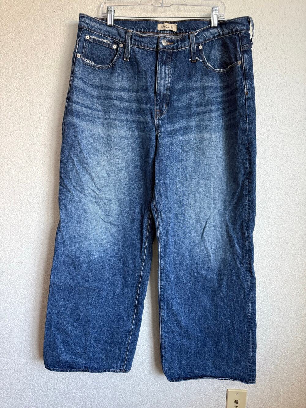 Madewell Women Jeans Superwide Leg 33 Desota Wash